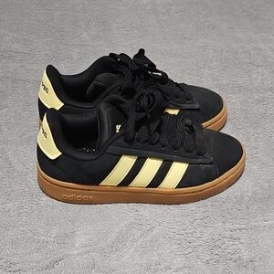 Adidas Black and Cream Sneakers